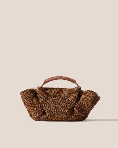 ARTA MINI CROCHET RAFFIA - Pleated Crossbody Bag - Hereu on sale