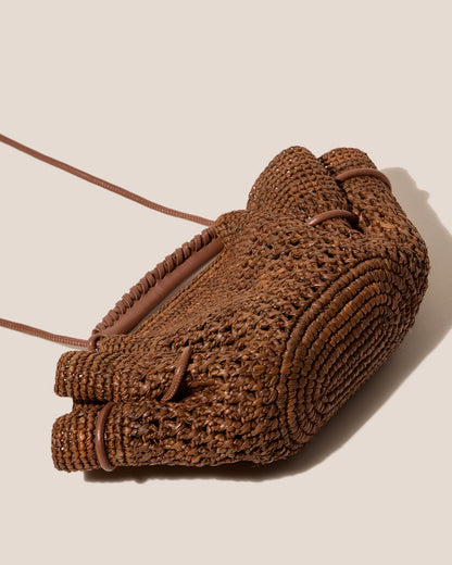 ARTA MINI CROCHET RAFFIA - Pleated Crossbody Bag - Hereu on sale
