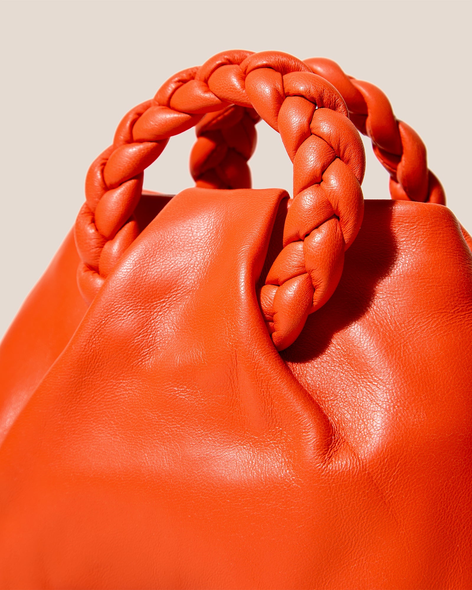BOMBON - Plaited-handle Leather Handbag - Hereu for sale