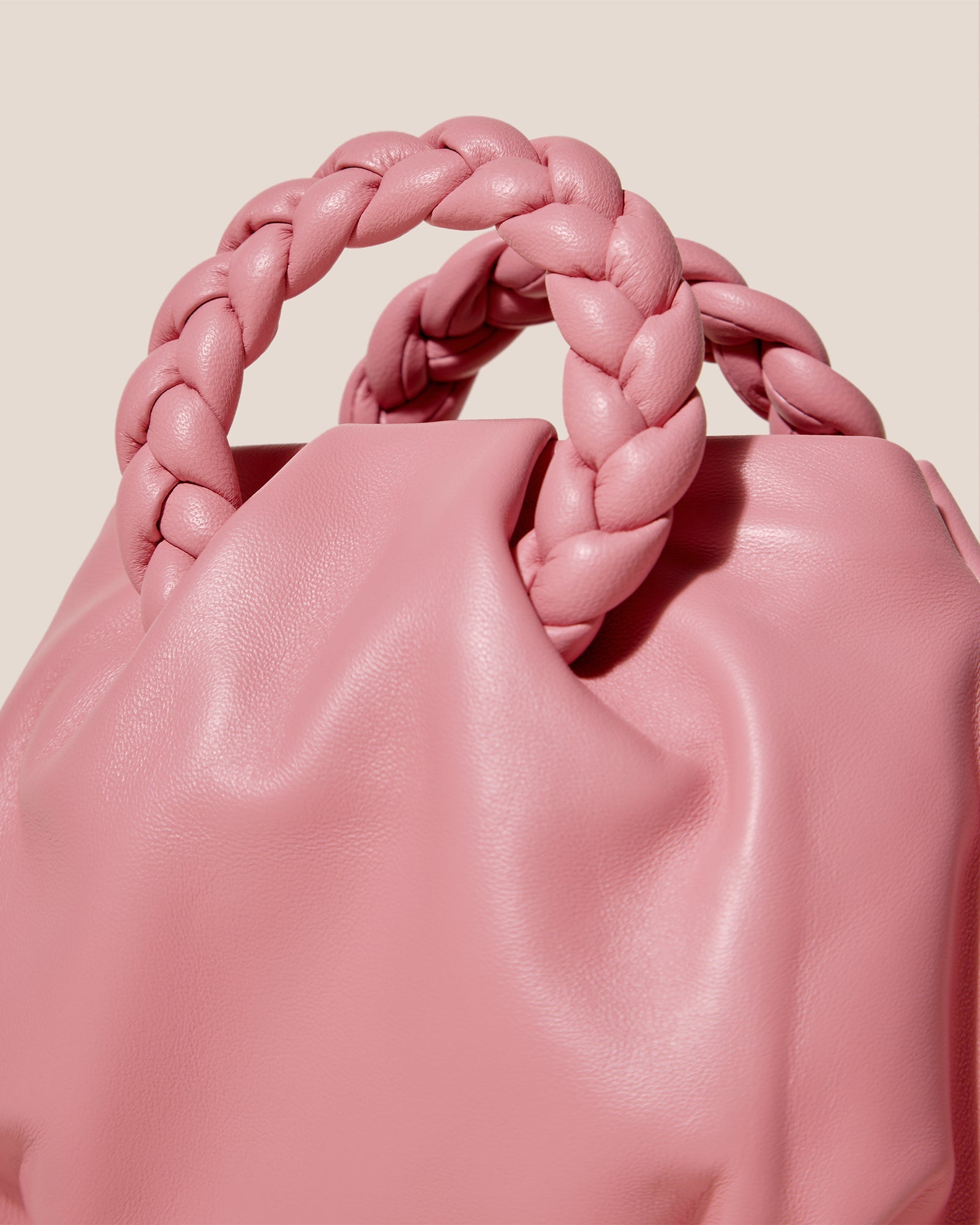 BOMBON - Plaited-handle Leather Handbag - Hereu on sale