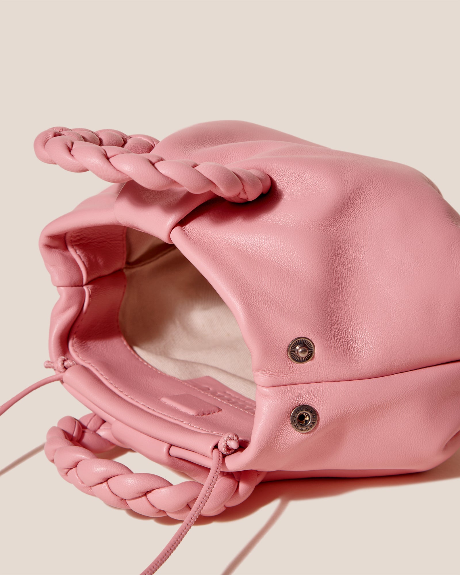 BOMBON - Plaited-handle Leather Handbag - Hereu on sale