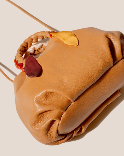BOMBON FOULARD - Plaited-handle Leather Handbag - Hereu US