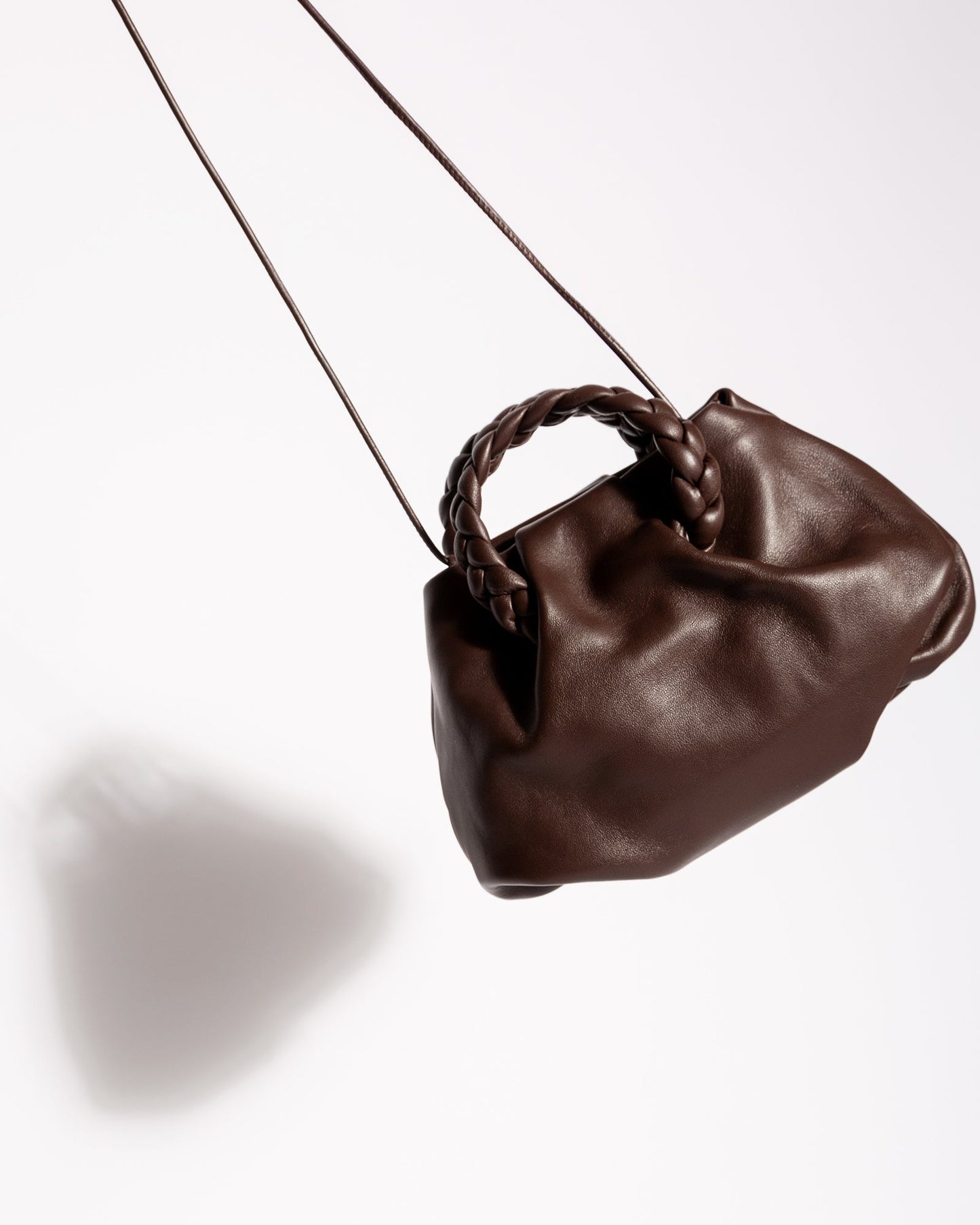 BOMBON - Plaited-handle Leather Handbag - Hereu online