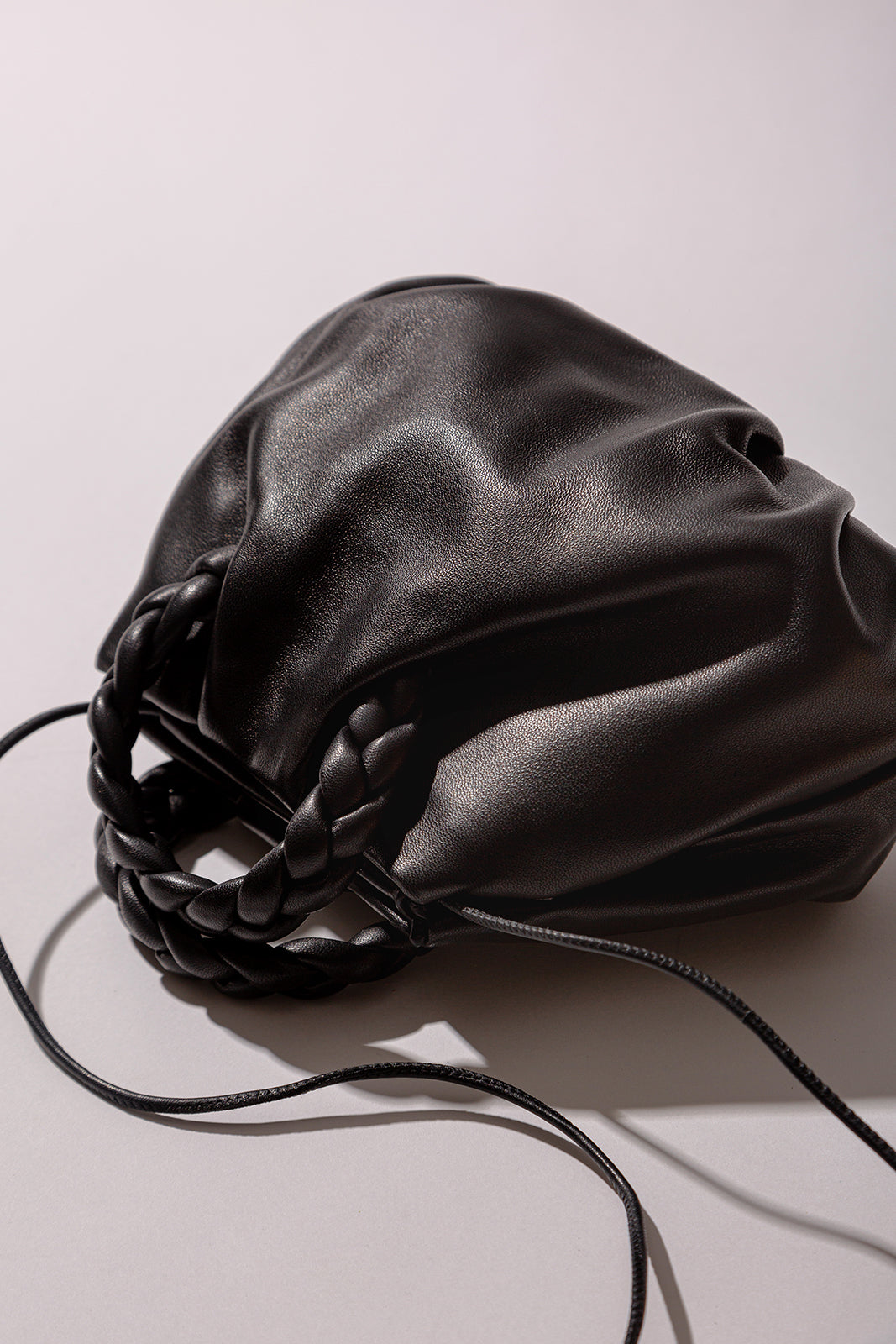 BOMBON - Plaited-handle Leather Handbag - Hereu for sale