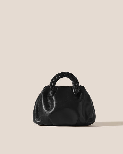 BOMBON SUPPLE SHINY - Plaited-handle Leather Handbag - Hereu on sale