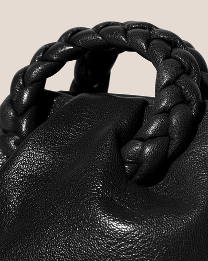 BOMBON SUPPLE SHINY - Plaited-handle Leather Handbag - Hereu on sale
