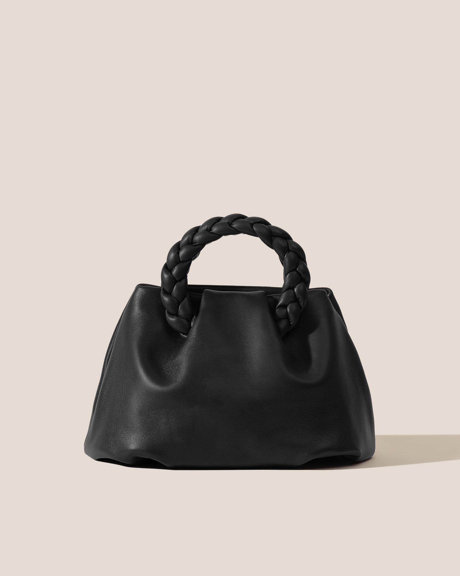 BOMBON M - Medium Plaited-handle Leather Handbag - Hereu discount