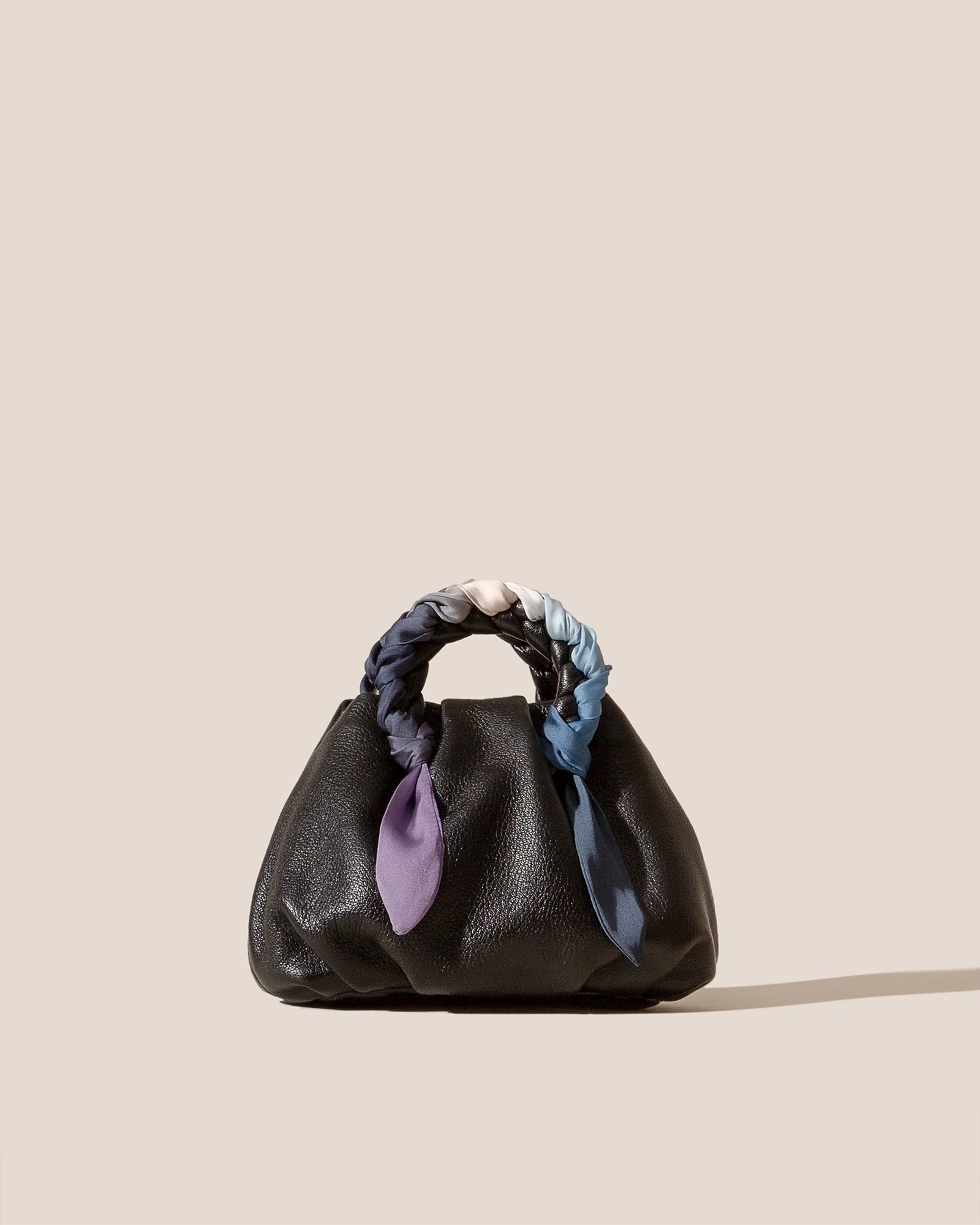 BOMBON FOULARD - Plaited-handle Leather Handbag - Hereu discount