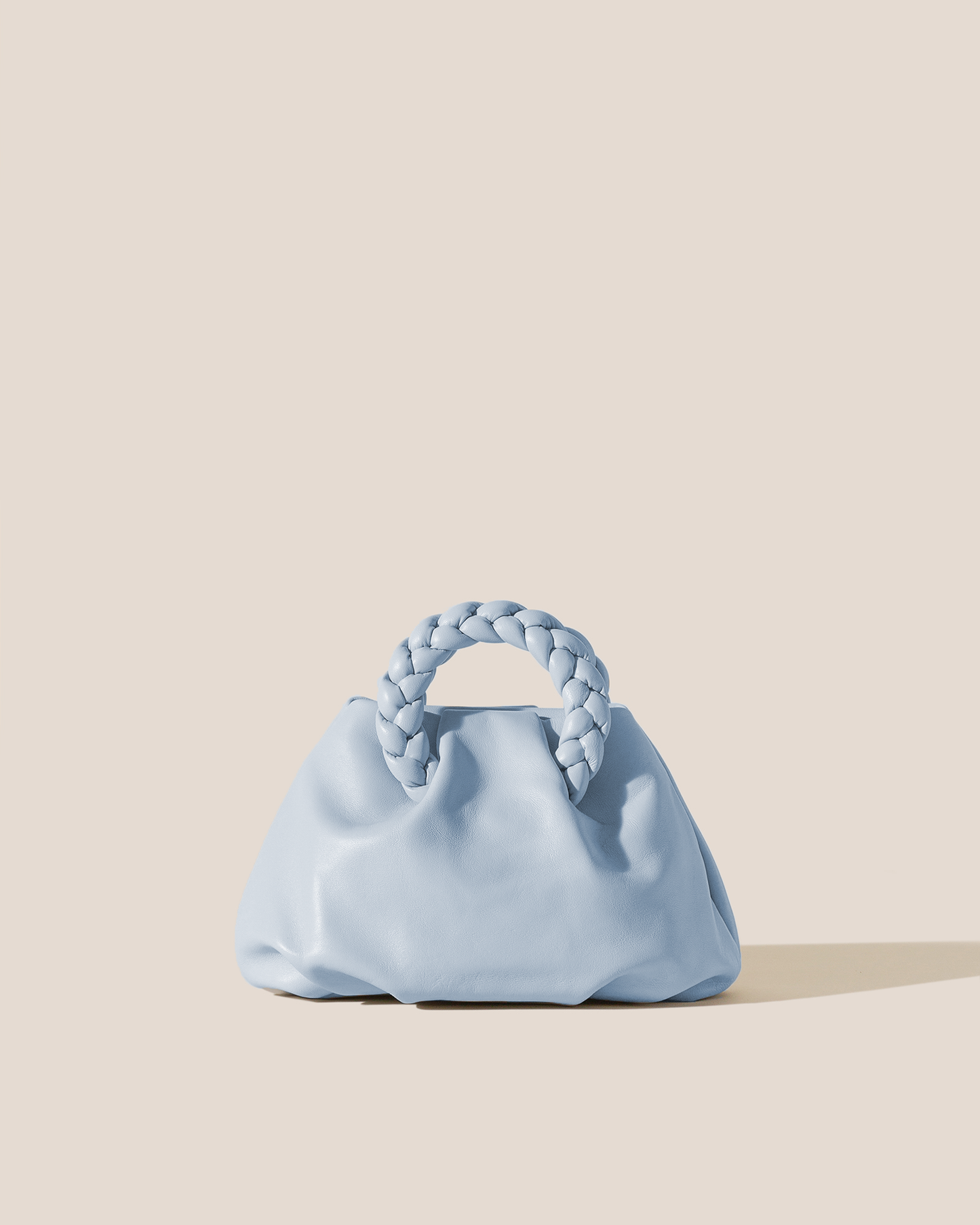 BOMBON - Plaited-handle Leather Handbag - Hereu US