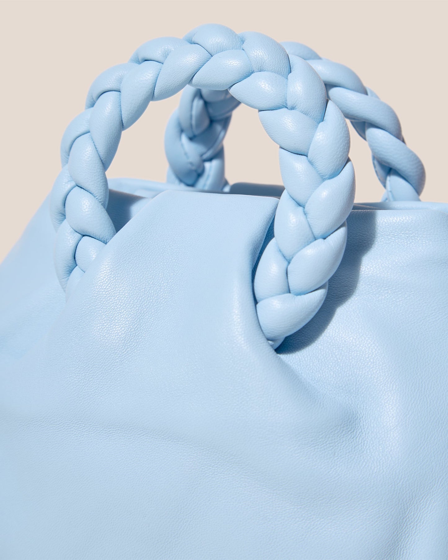 BOMBON - Plaited-handle Leather Handbag - Hereu US
