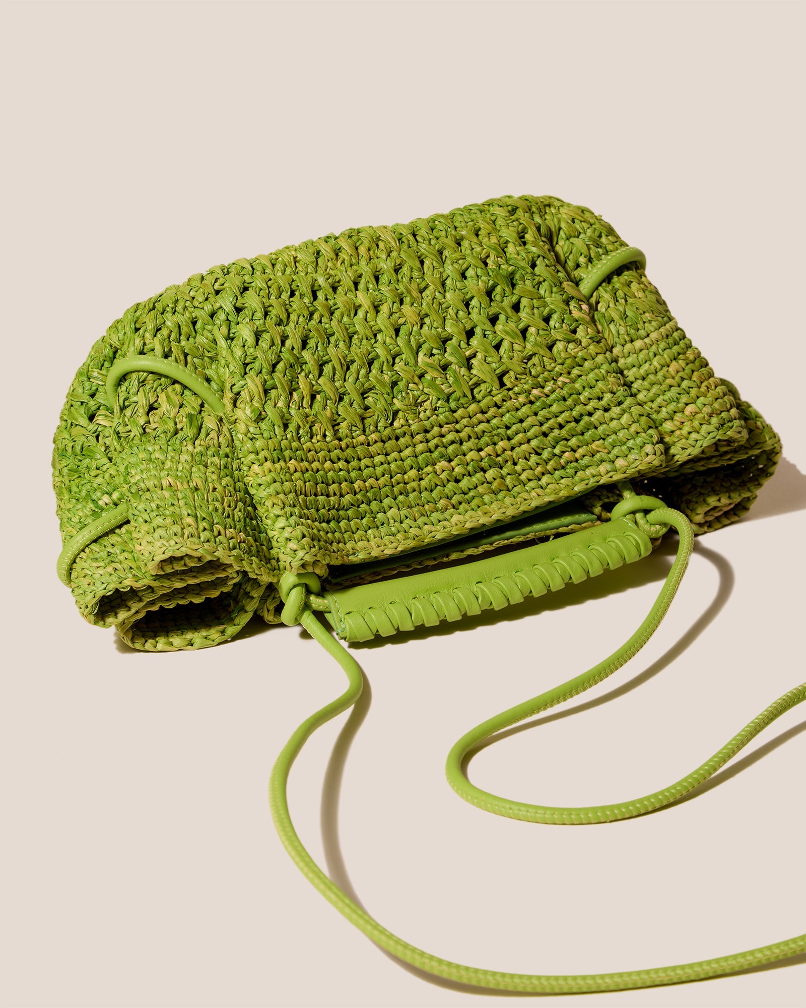 ARTA MINI CROCHET RAFFIA - Pleated Crossbody Bag - Hereu near me