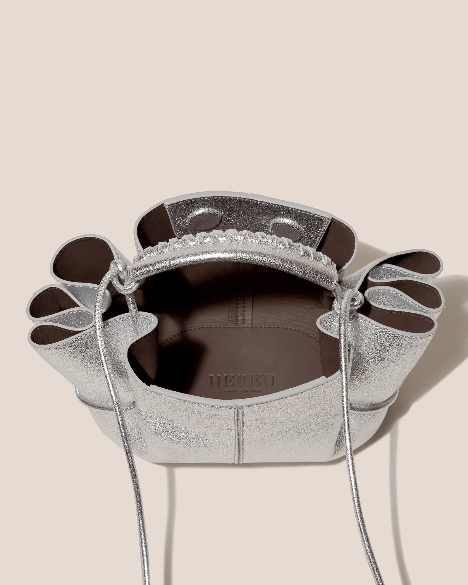 ARTA MINI METALLIC - Pleated Crossbody Bag - Hereu outlet