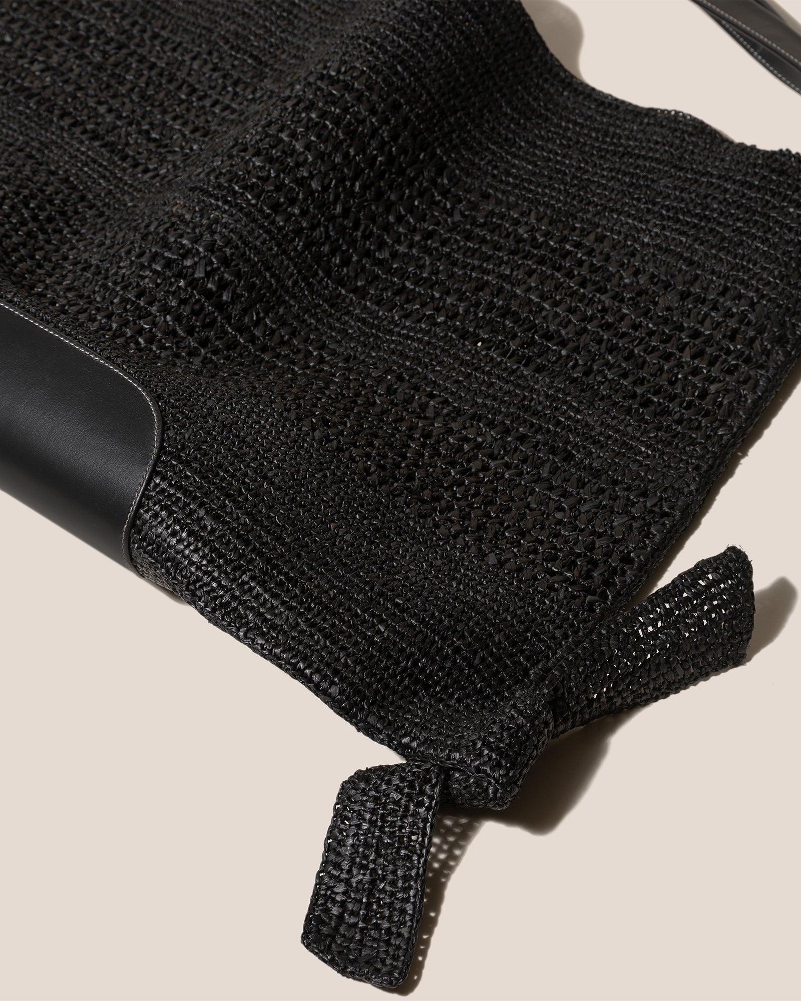 CADOR - Slouchy Crocheted Raffia Shoulder Bag - Hereu sale