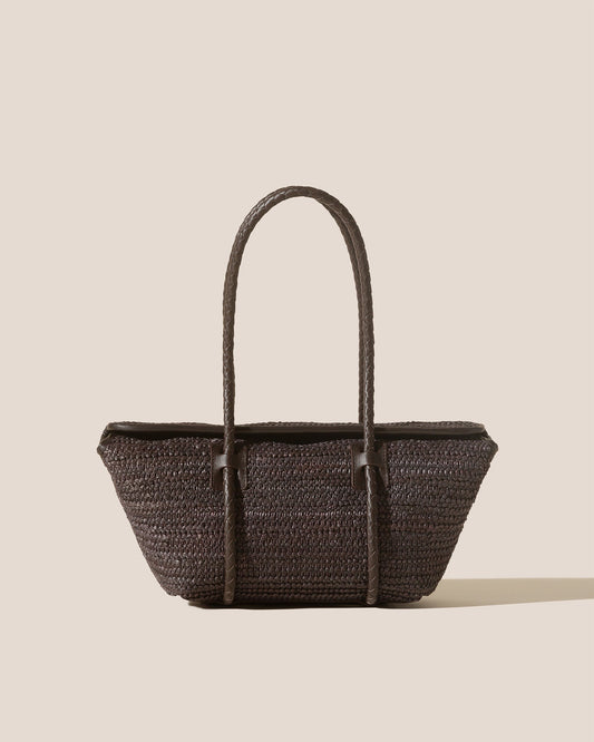 FORNA RAFFIA - Leather Framed Shoulder Bag - Hereu outlet
