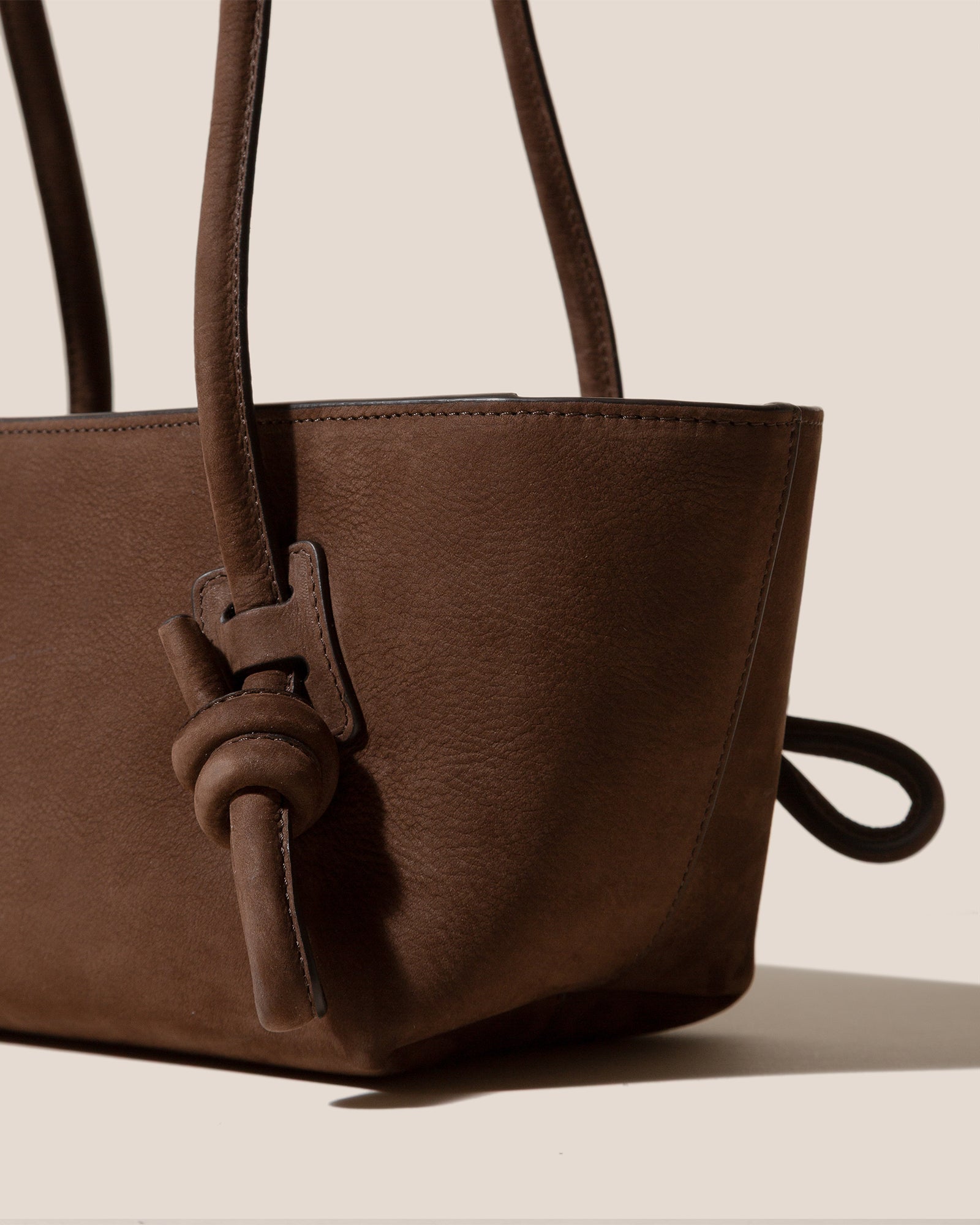 FLECA NUBUCK - Knotted-handle Shoulder Bag - Hereu on sale