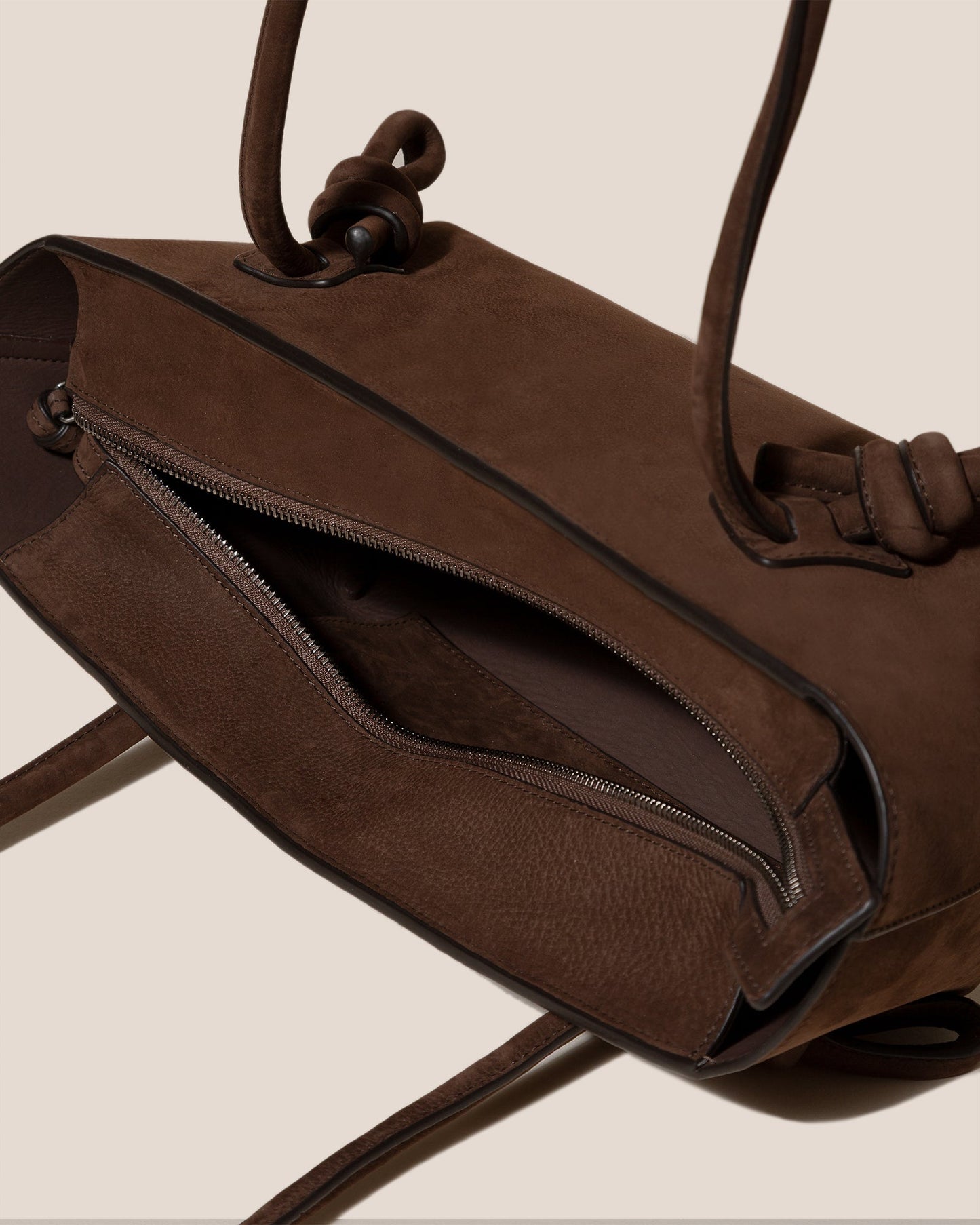 FLECA NUBUCK - Knotted-handle Shoulder Bag - Hereu on sale