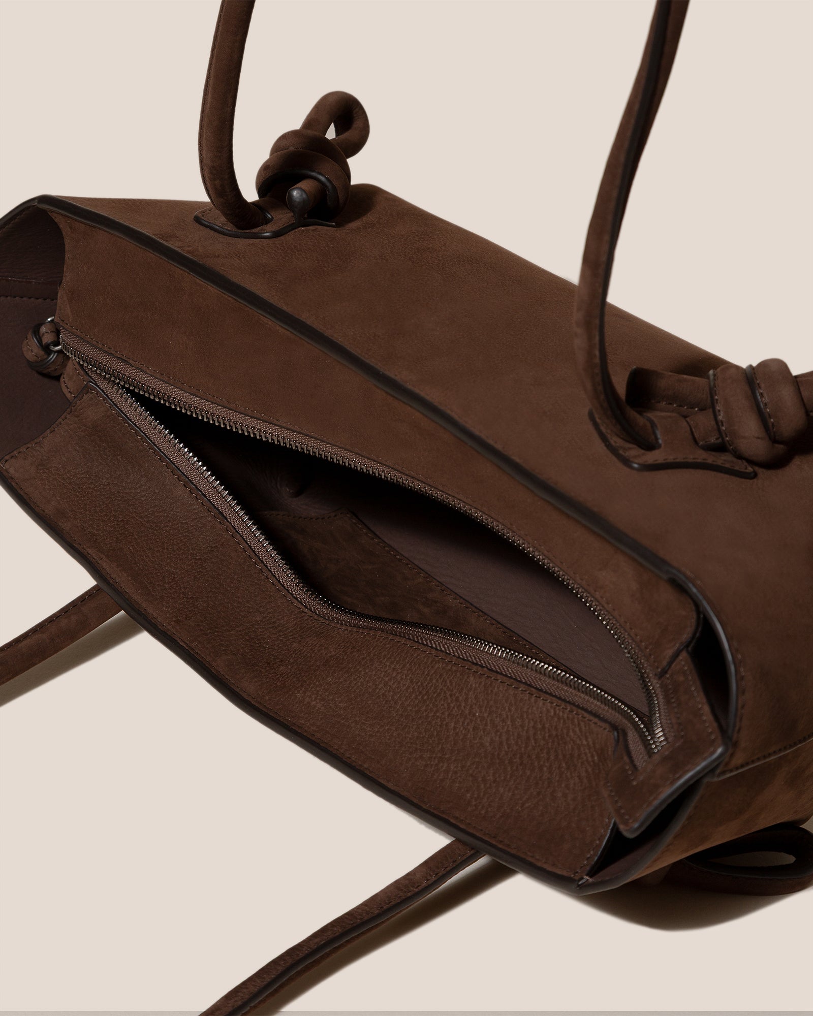 FLECA NUBUCK - Knotted-handle Shoulder Bag - Hereu on sale