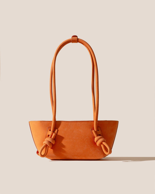 FLECA MINI SHOULDER NUBUCK - Knotted-handle Shoulder Bag - Hereu for sale