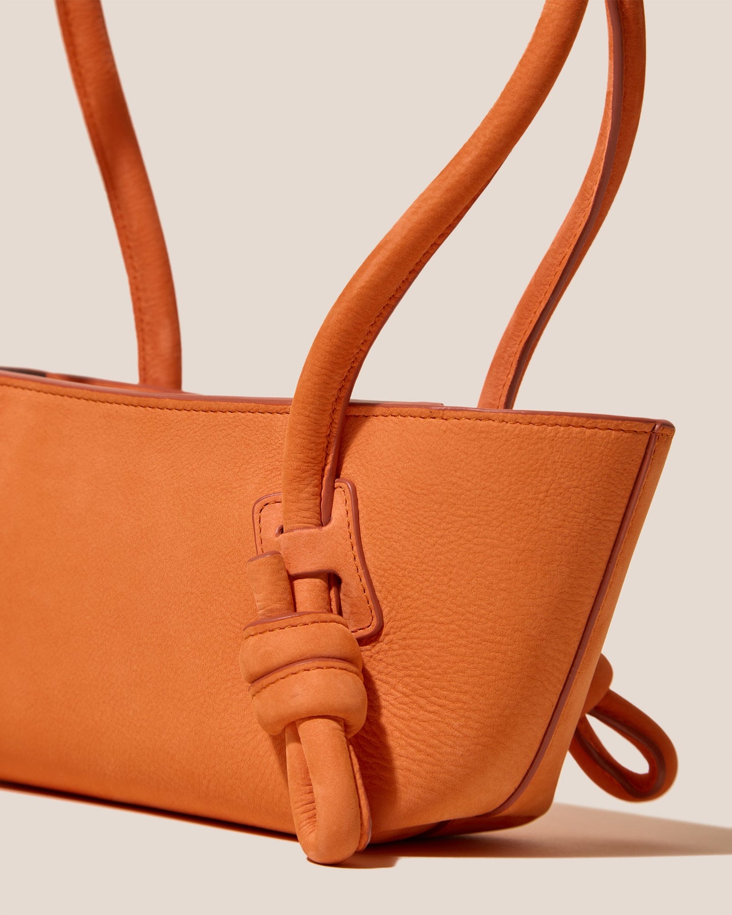 FLECA MINI SHOULDER NUBUCK - Knotted-handle Shoulder Bag - Hereu for sale