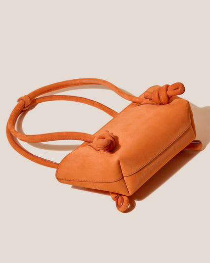 FLECA MINI SHOULDER NUBUCK - Knotted-handle Shoulder Bag - Hereu for sale