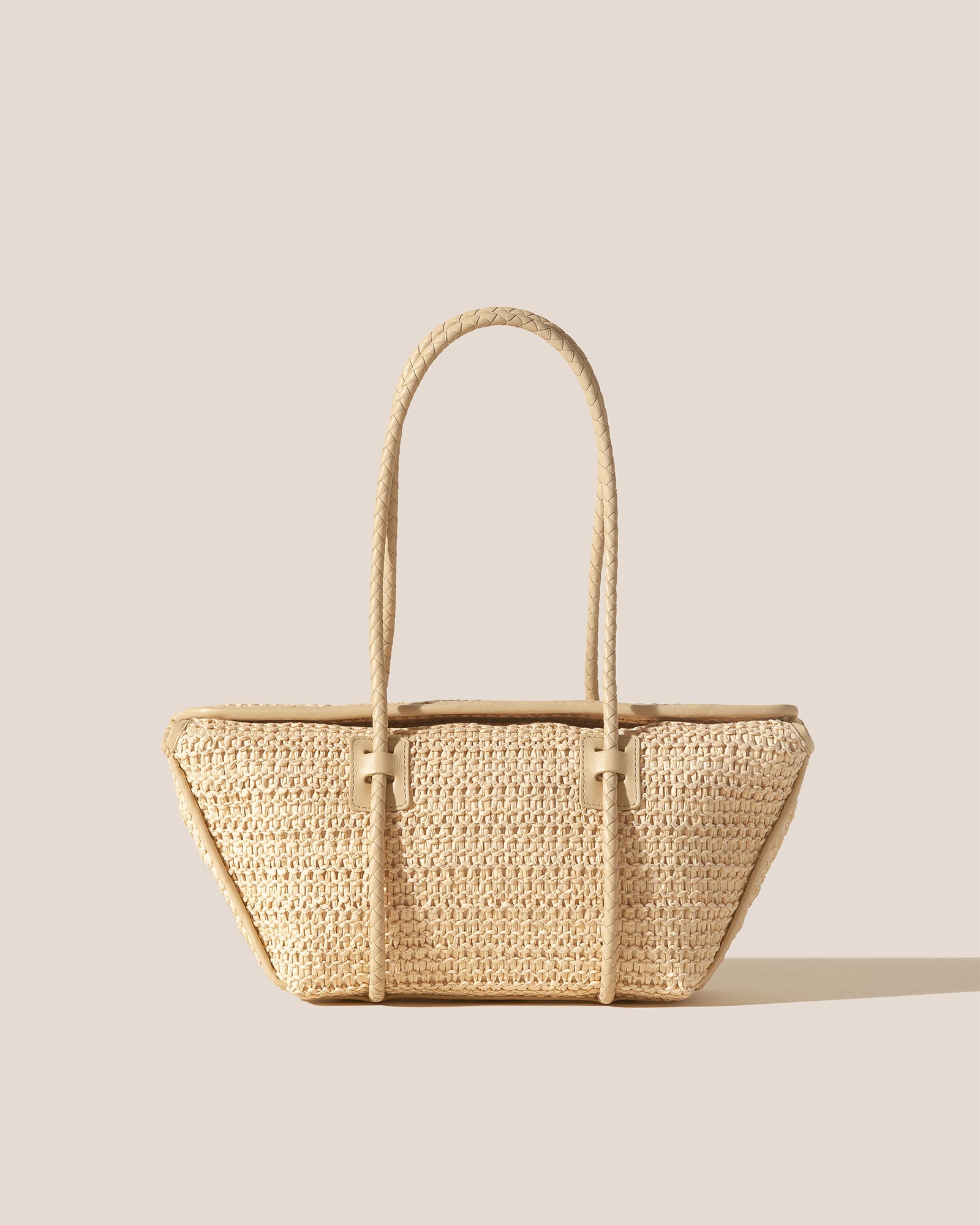 FORNA RAFFIA - Leather Framed Shoulder Bag - Hereu online
