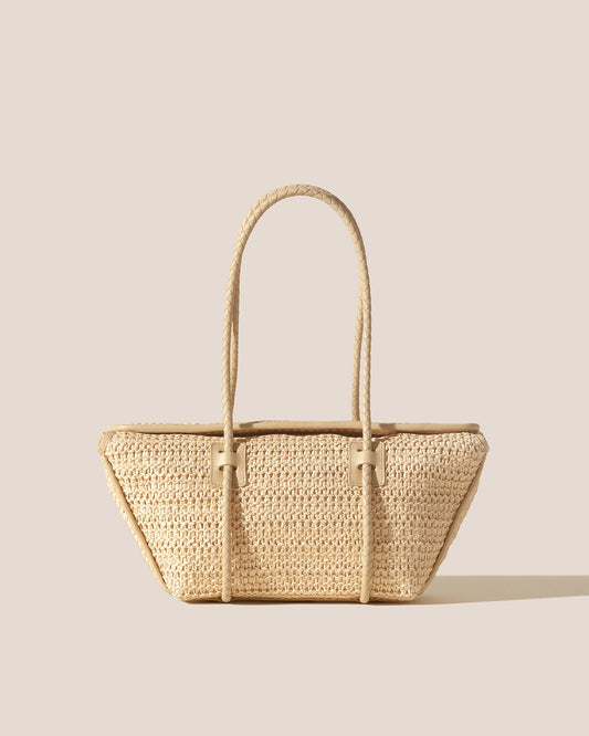 FORNA RAFFIA - Leather Framed Shoulder Bag - Hereu online