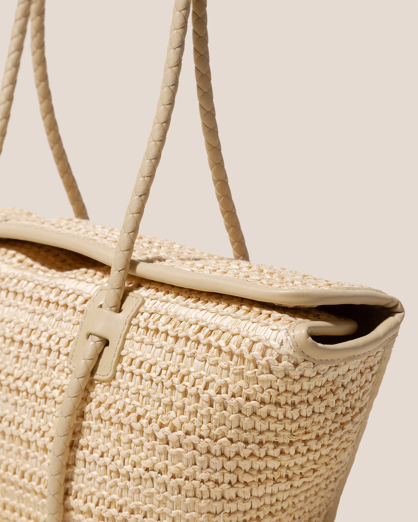 FORNA RAFFIA - Leather Framed Shoulder Bag - Hereu online