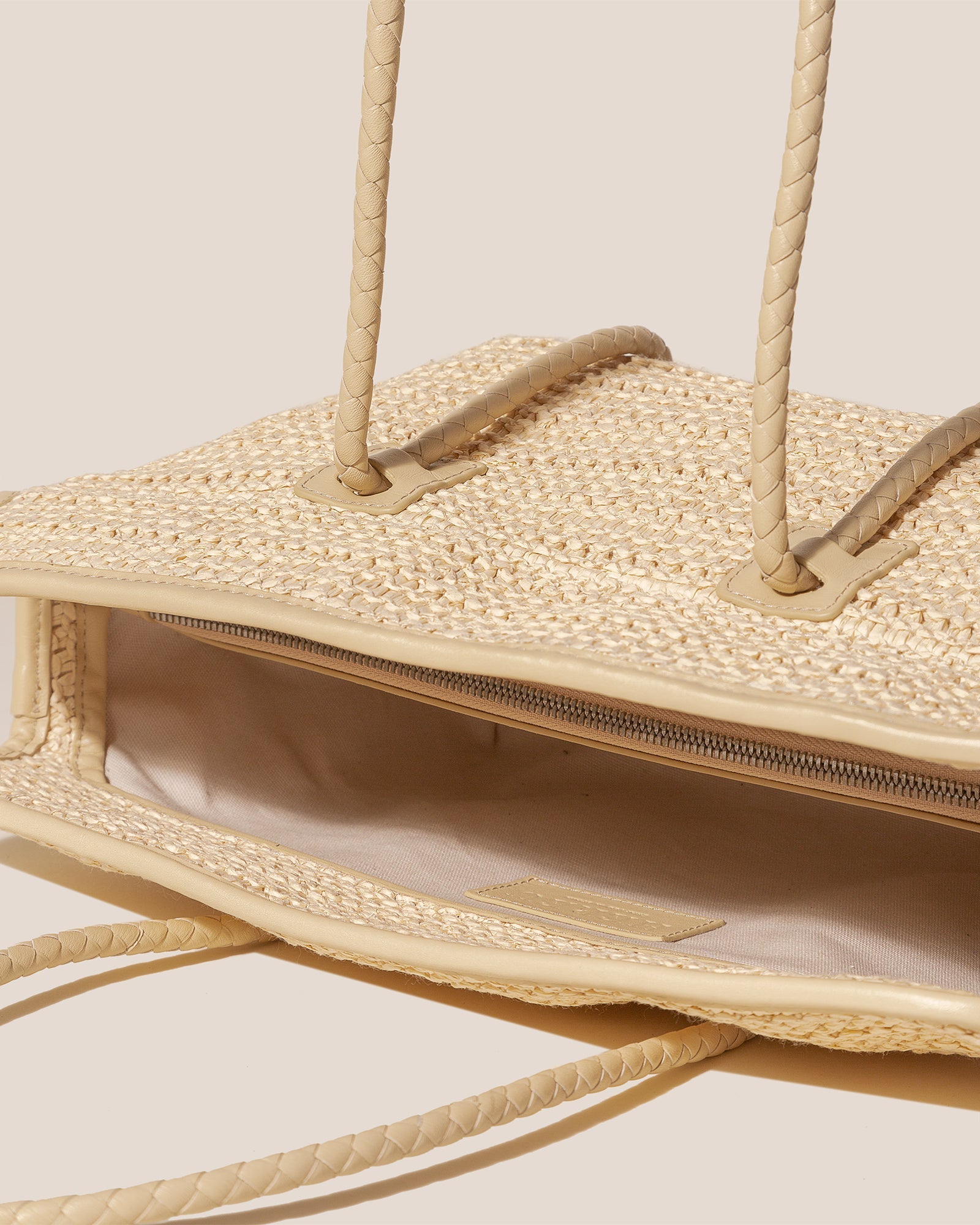 FORNA RAFFIA - Leather Framed Shoulder Bag - Hereu online