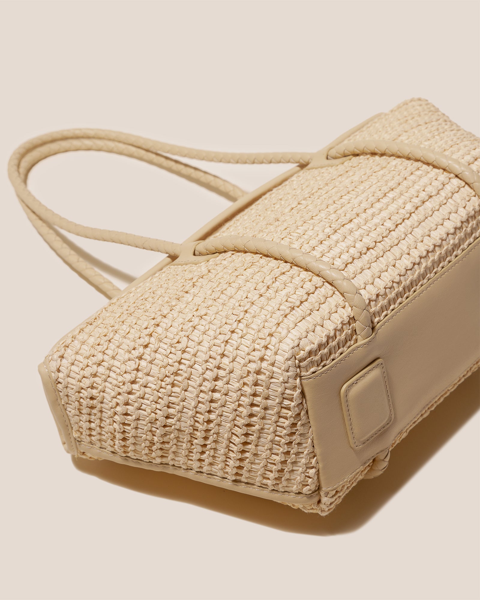 FORNA RAFFIA - Leather Framed Shoulder Bag - Hereu online