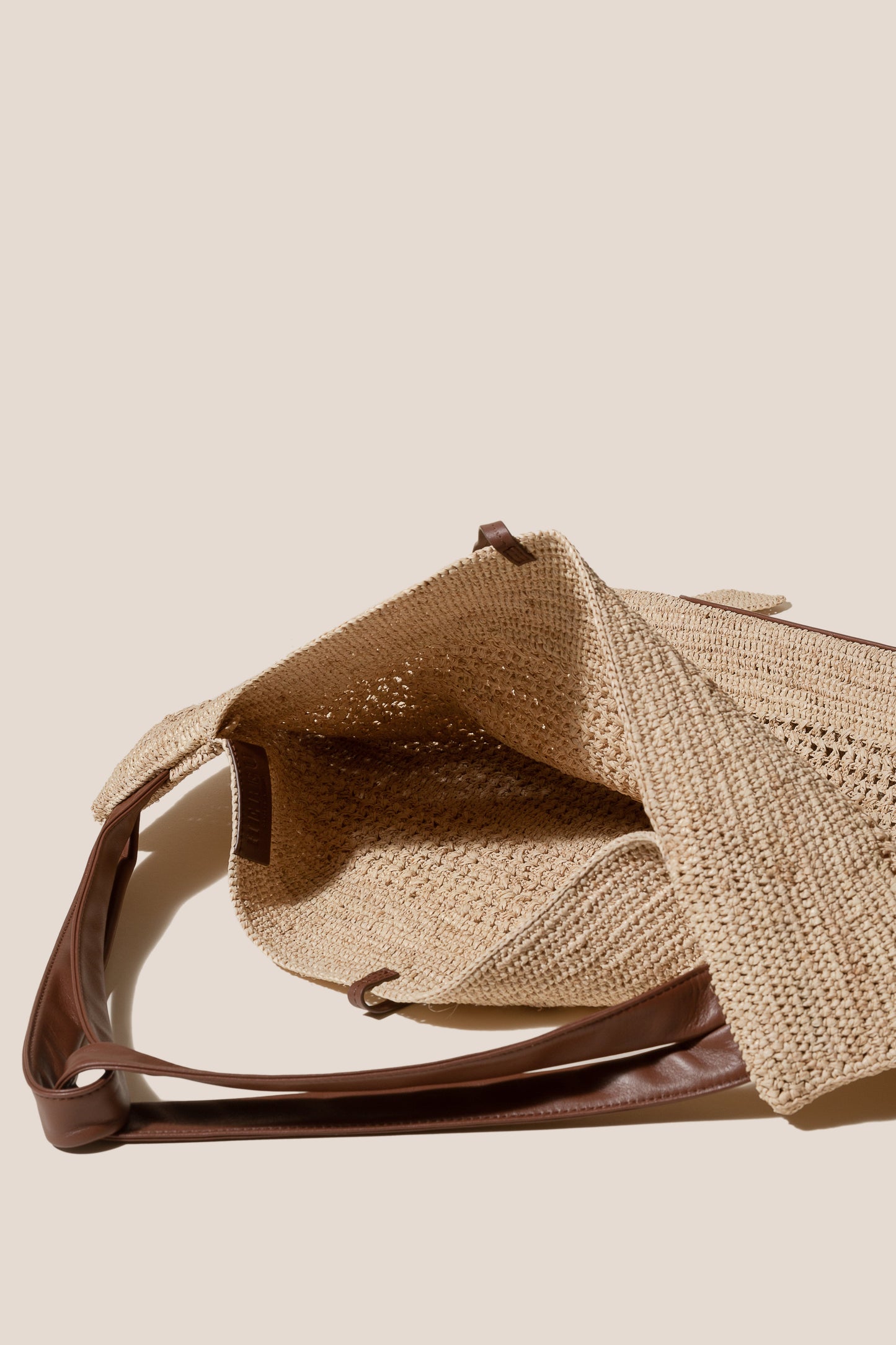 CADOR - Slouchy Crocheted Raffia Crocheted Shoulder Bag - Hereu US