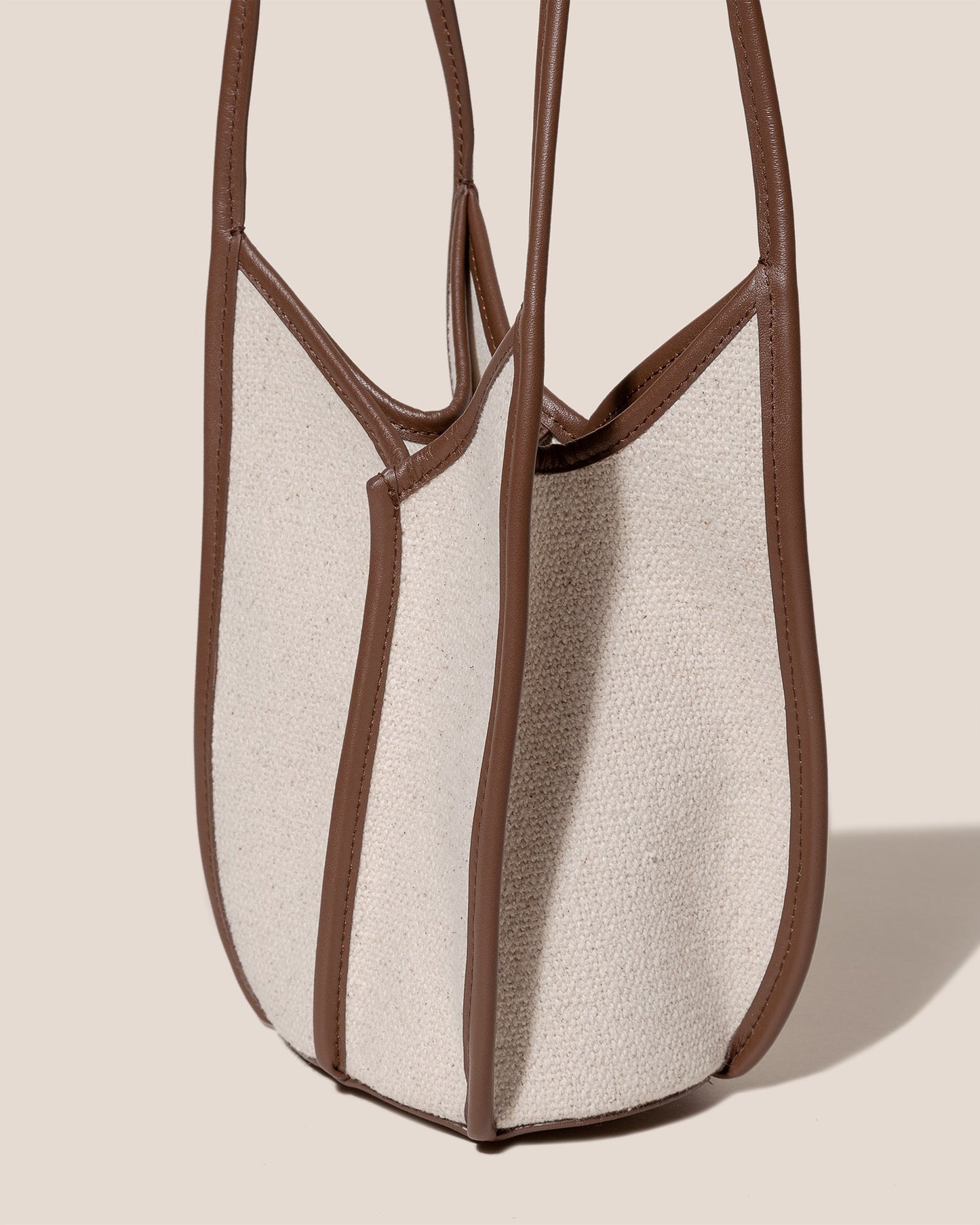 CALELLA BUCKET CANVAS - Leather-trimmed Shoulder Bag - Hereu sale