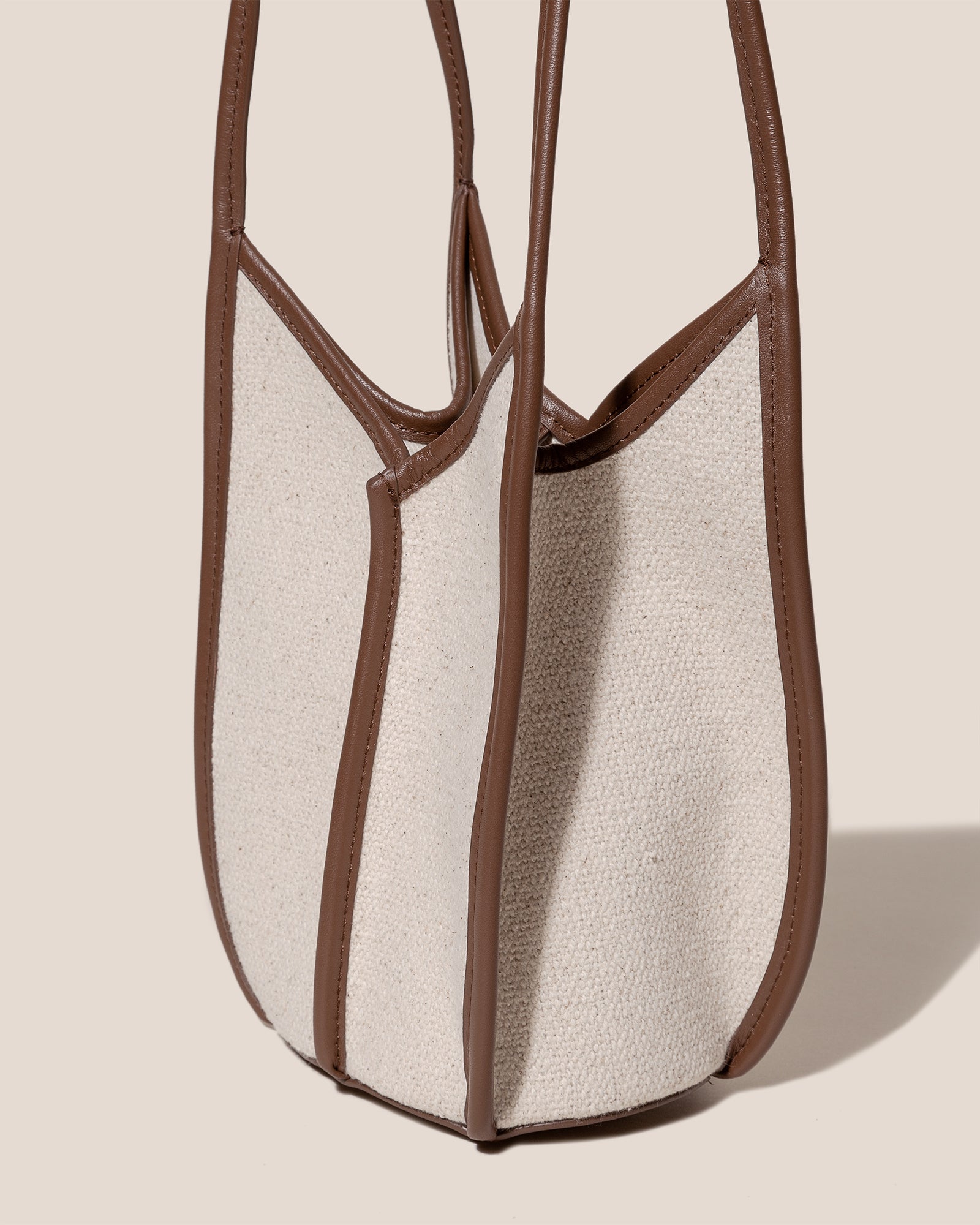 CALELLA BUCKET CANVAS - Leather-trimmed Shoulder Bag - Hereu sale