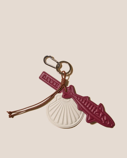 LAMAR KEYCHAIN - Embossed Leather Keychain - Hereu online
