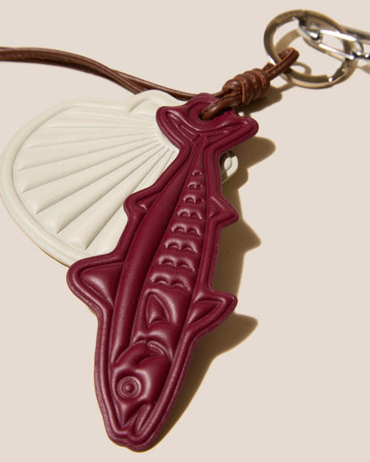 LAMAR KEYCHAIN - Embossed Leather Keychain - Hereu online