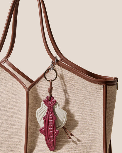 LAMAR KEYCHAIN - Embossed Leather Keychain - Hereu online