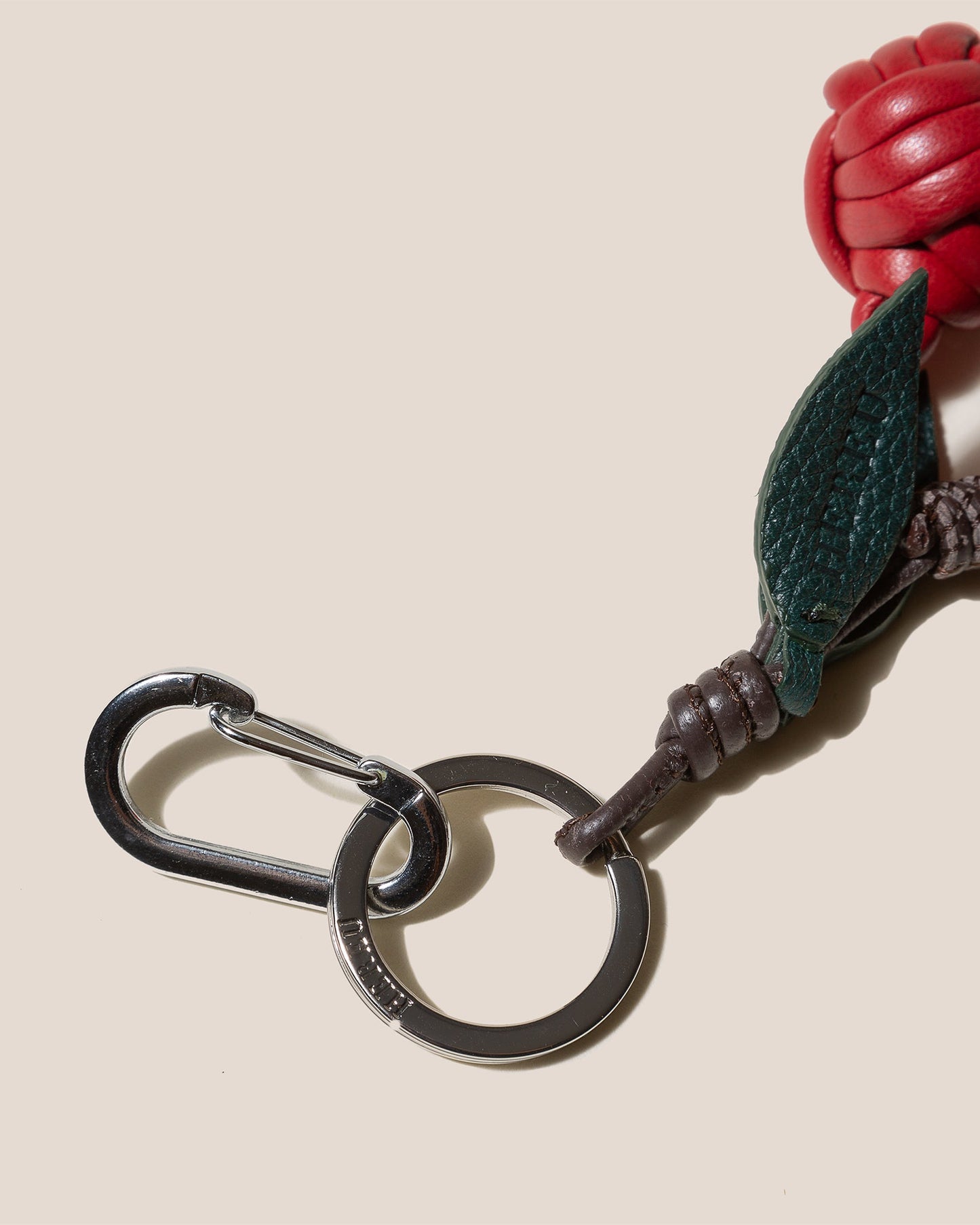 CIRERES - Hand-Knotted Cherries Leather Key Holder - Hereu US
