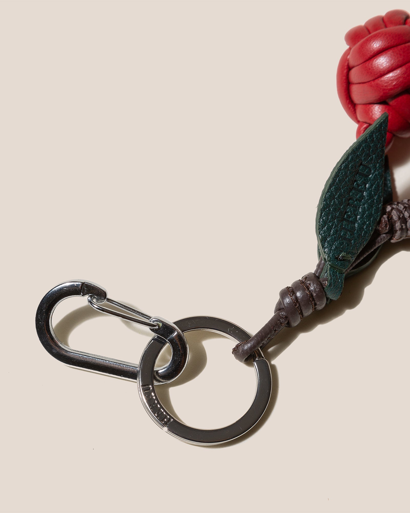 CIRERES - Hand-Knotted Cherries Leather Key Holder - Hereu US