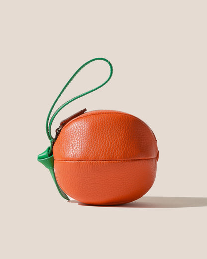 TARONJA PURSE - Orange-Shaped Leather Coin Purse - Hereu outlet