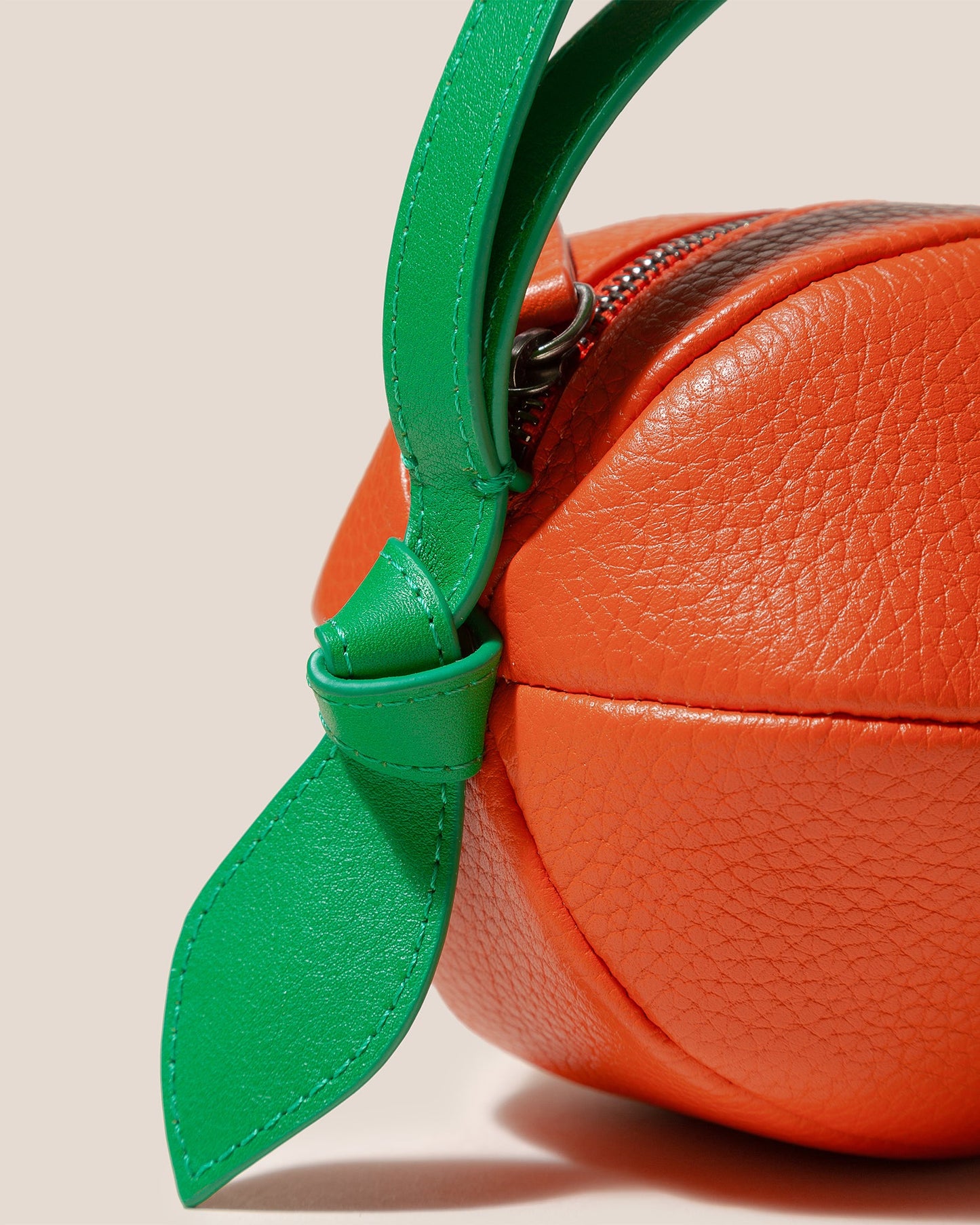 TARONJA PURSE - Orange-Shaped Leather Coin Purse - Hereu outlet
