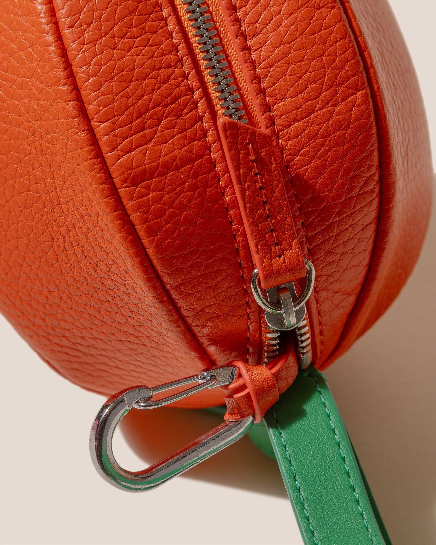 TARONJA PURSE - Orange-Shaped Leather Coin Purse - Hereu outlet