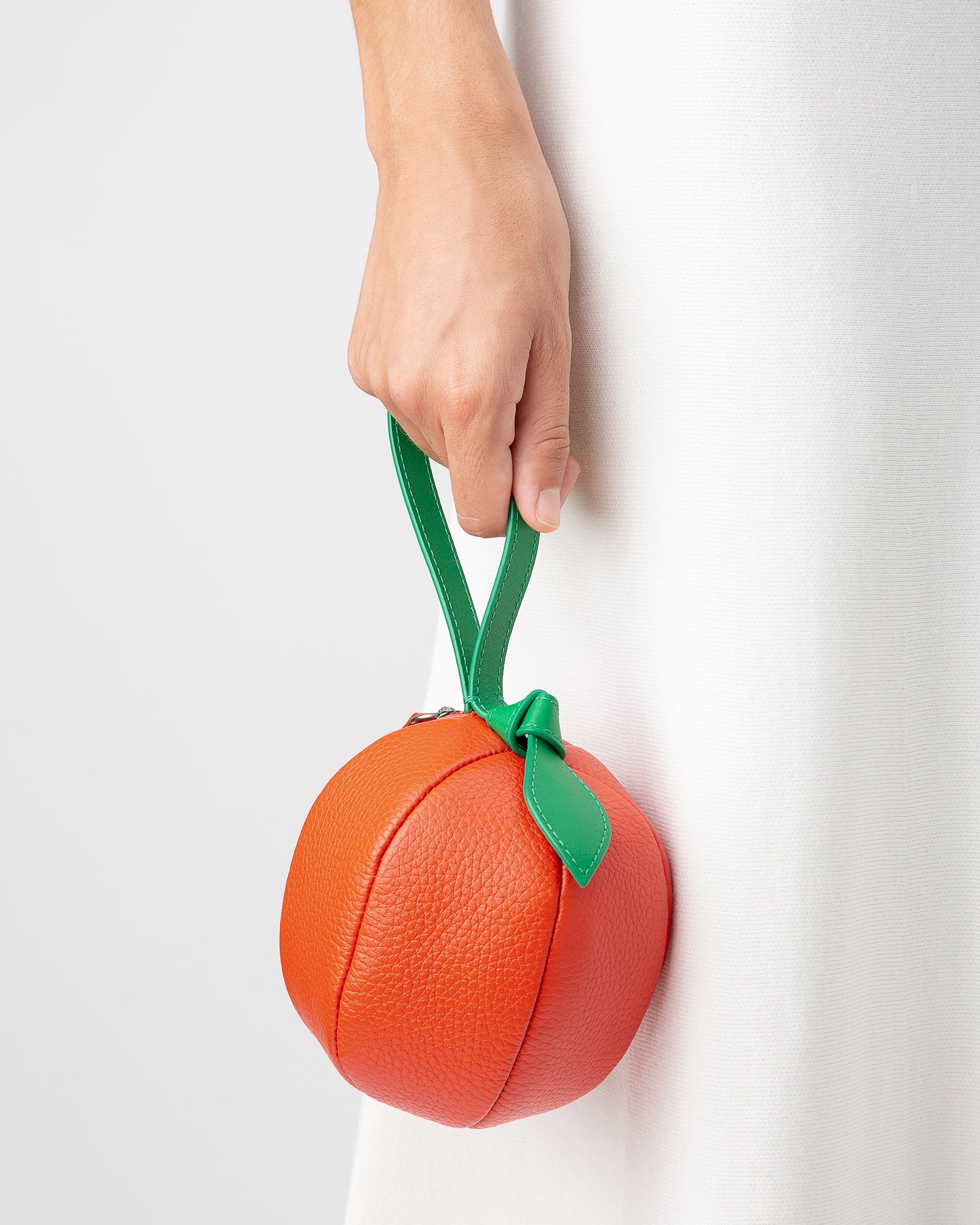 TARONJA PURSE - Orange-Shaped Leather Coin Purse - Hereu outlet