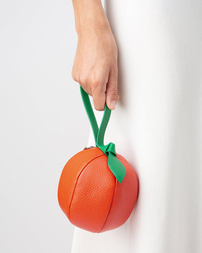 TARONJA PURSE - Orange-Shaped Leather Coin Purse - Hereu outlet