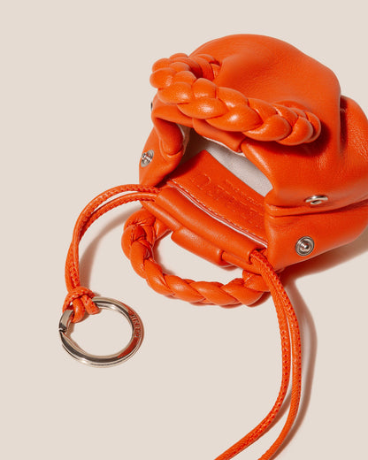 BOMBON MINI PURSE - Plaited-Handle Leather Keychain Purse - Hereu on sale