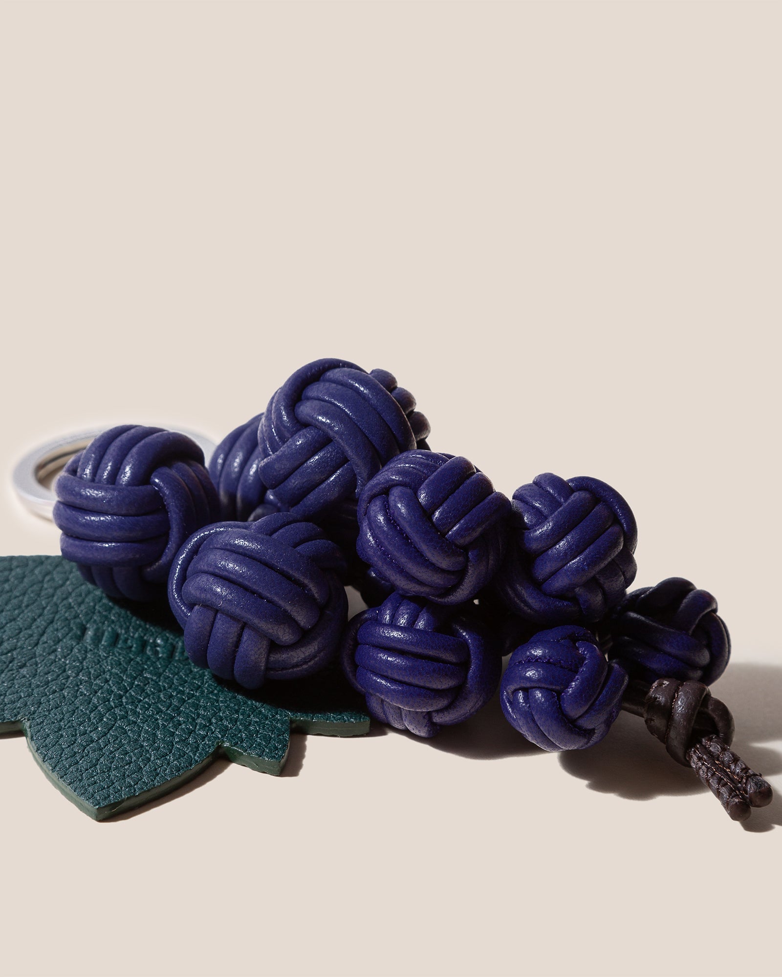 RAÏM - Hand-Knotted Grapes Leather Key Holder - Hereu sale