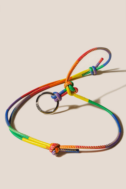 PRIDE KEYCHAIN - Multicoloured Patchwork Keychain - Hereu sale