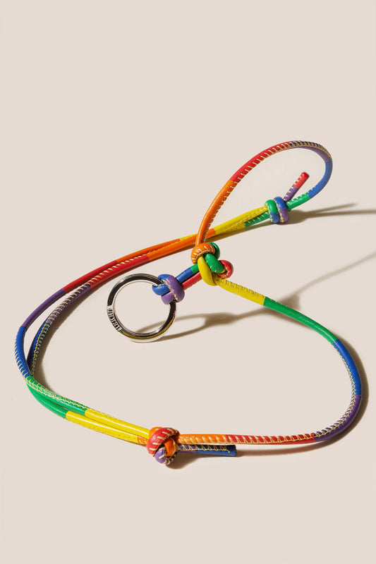 PRIDE KEYCHAIN - Multicoloured Patchwork Keychain - Hereu sale