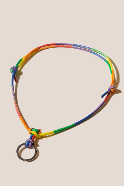 PRIDE KEYCHAIN - Multicoloured Patchwork Keychain - Hereu sale