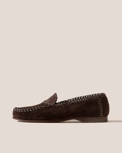 SASTRE SUEDE - Braided Seams Slip-on Loafer - Hereu discount