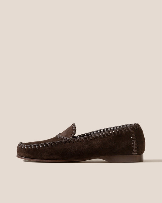 SASTRE SUEDE - Braided Seams Slip-on Loafer - Hereu discount