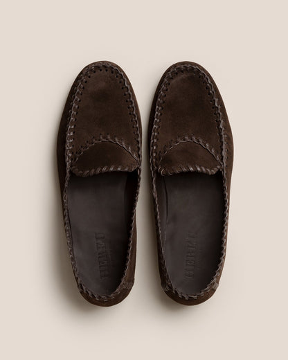 SASTRE SUEDE - Braided Seams Slip-on Loafer - Hereu discount